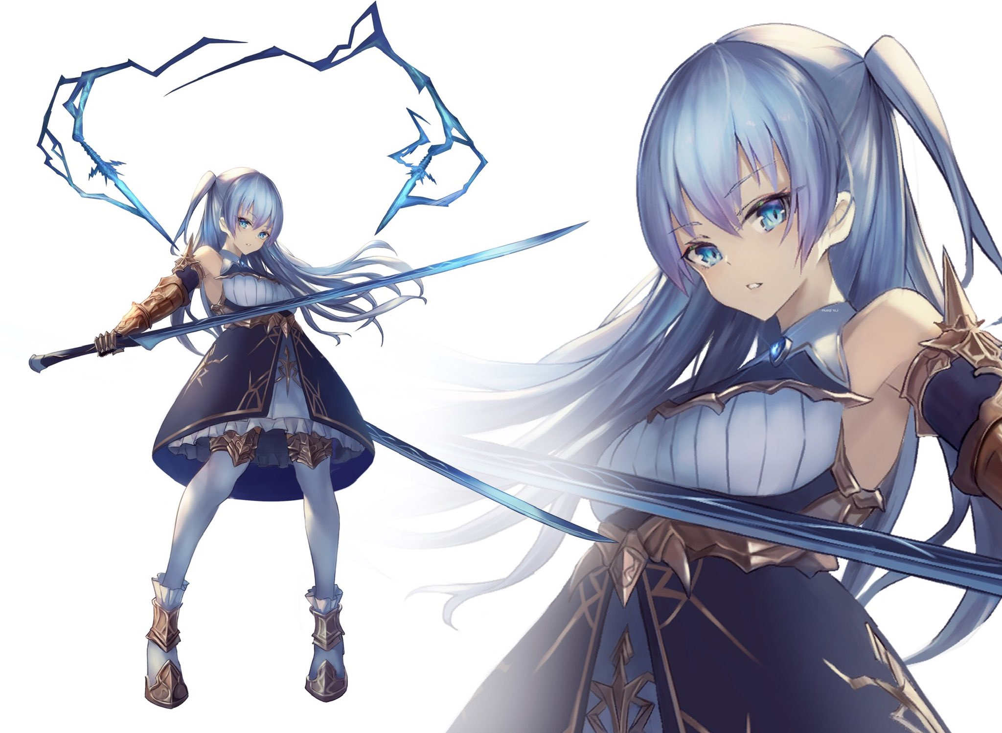 絵の探求者さち 過去絵 2 3前に描いた青い子です 自分のpixivのアイコンの子 名前はラミエル 双剣武器や雷の能力を使う子です 今は新しいデザインを描いてる途中なので これからはキャラデザやイラストをどんどん上げていこうと思います