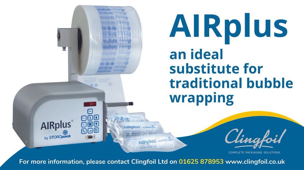 Clingfoil_ltd's tweet image. An ideal substitute for traditional bubble wrapping - Light as a feather and reliably shock-resistant, air pillows are the optimal protective packaging for sensitive products.

clingfoil.co.uk/airplus/

#packaging #bubblewrap #ecommercepacking #voidfill