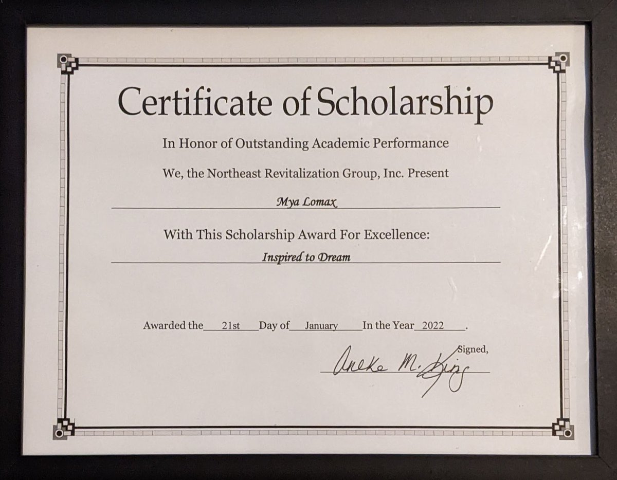 I would like to thank the Haines City Northeast Revitalization Group for awarding me with a $1000 scholarship to help me with my education. I am very blessed and honored to receive this scholarship.  Thank you! 💚🖤