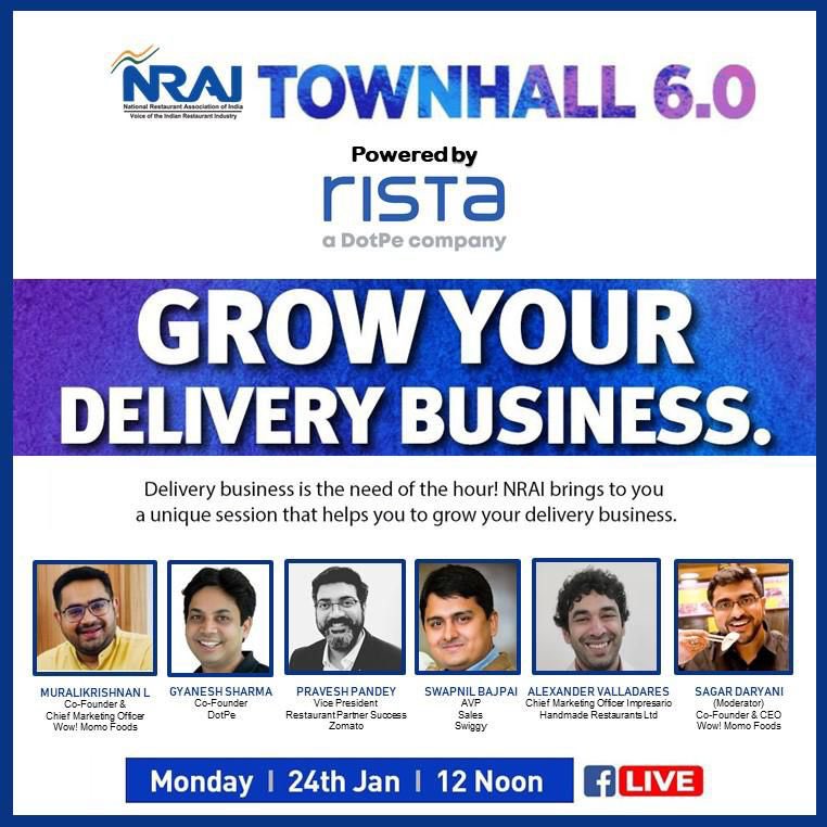 RiyaazAmlani's tweet photo. Wanna grow your delivery business? Hers is a heat shear from the best in the business @NRAI_India #townhall6 https://t.co/NXlf1wHnQC