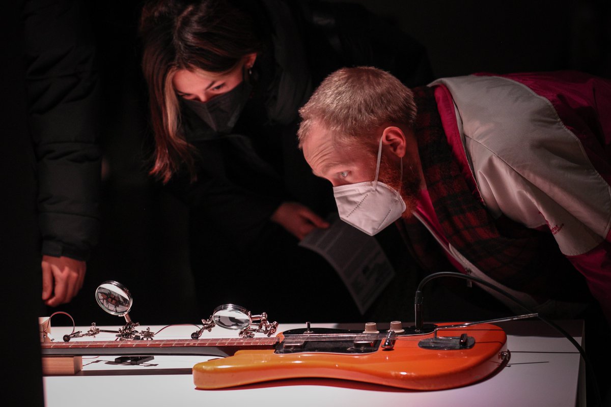 CTMFestival's tweet photo. Bringing along five automated guitars for an intervention with the »Modular Organ System« , Arnold @dreyblatt interacted with the imposing sound installation last night! Photographer Eunice Maurice captured the scene 🎸 Learn more and get tickets via › https://t.co/la3Y9WwCtM https://t.co/MPvwN0Yroq