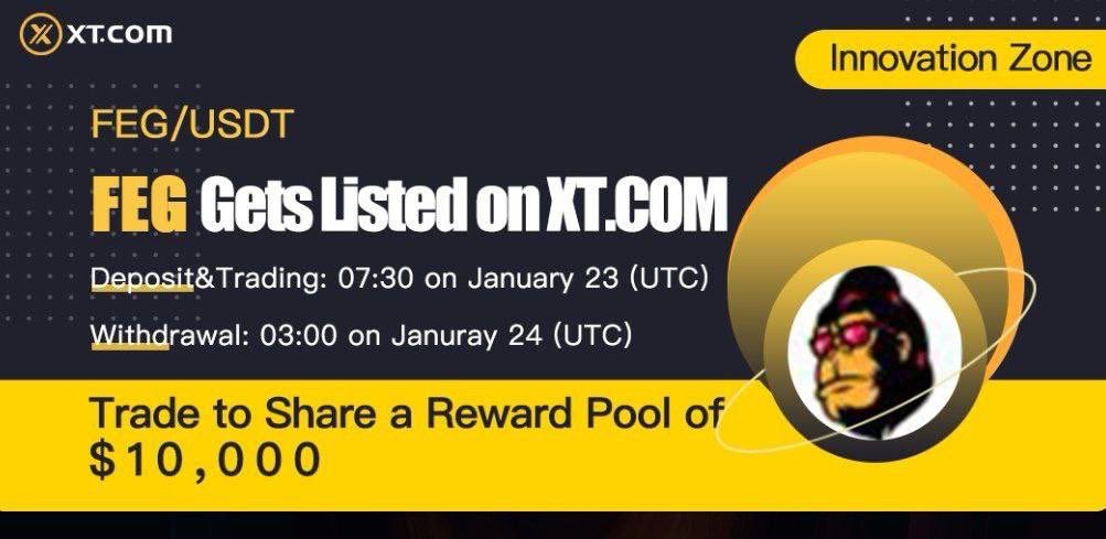 Next100XGEMS's tweet photo. $FEG Listing On https://t.co/D0VuuhyNJn - @XTexchange 🦍🦍💰

FEG/USDT

💸Trade to Share A Reward Pool Of $10K👀

#FEGTOKEN #FEGex #ROX #SmartDeFi https://t.co/lO0Cd5McJb