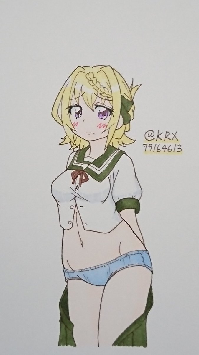 #艦これ版真剣お絵描き60分一本勝負_20220123
#パース
「似合うにゃしい♥️」 