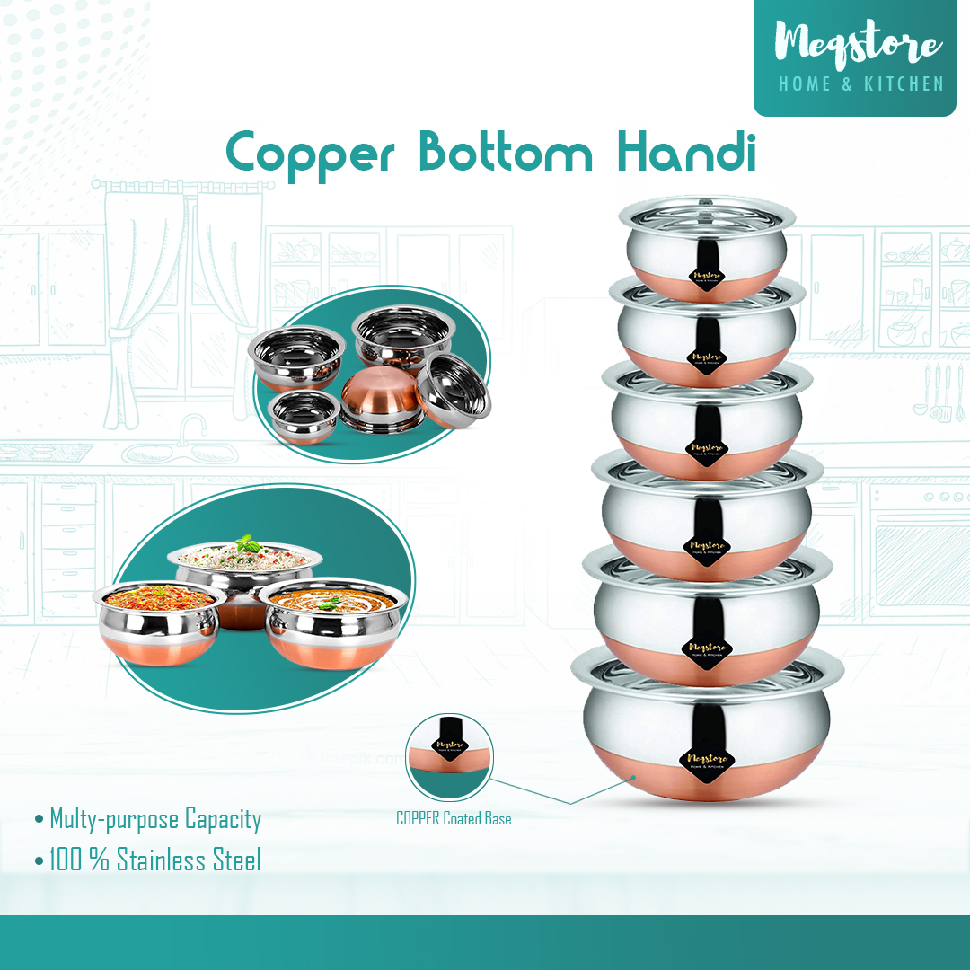meqstore's tweet photo. Introducing Biryani #Handi with Copper Coated Surface For Even Heat Distribution

#cooking #kitchen #homecooking #homecook #homecooked #handi #tableware #cookingathome #diningroom #homechef #copperbottomhandi #kitchenware #cookingwithlove  #castiron #dinnerware #biryanihandi https://t.co/K7oSrWXajH