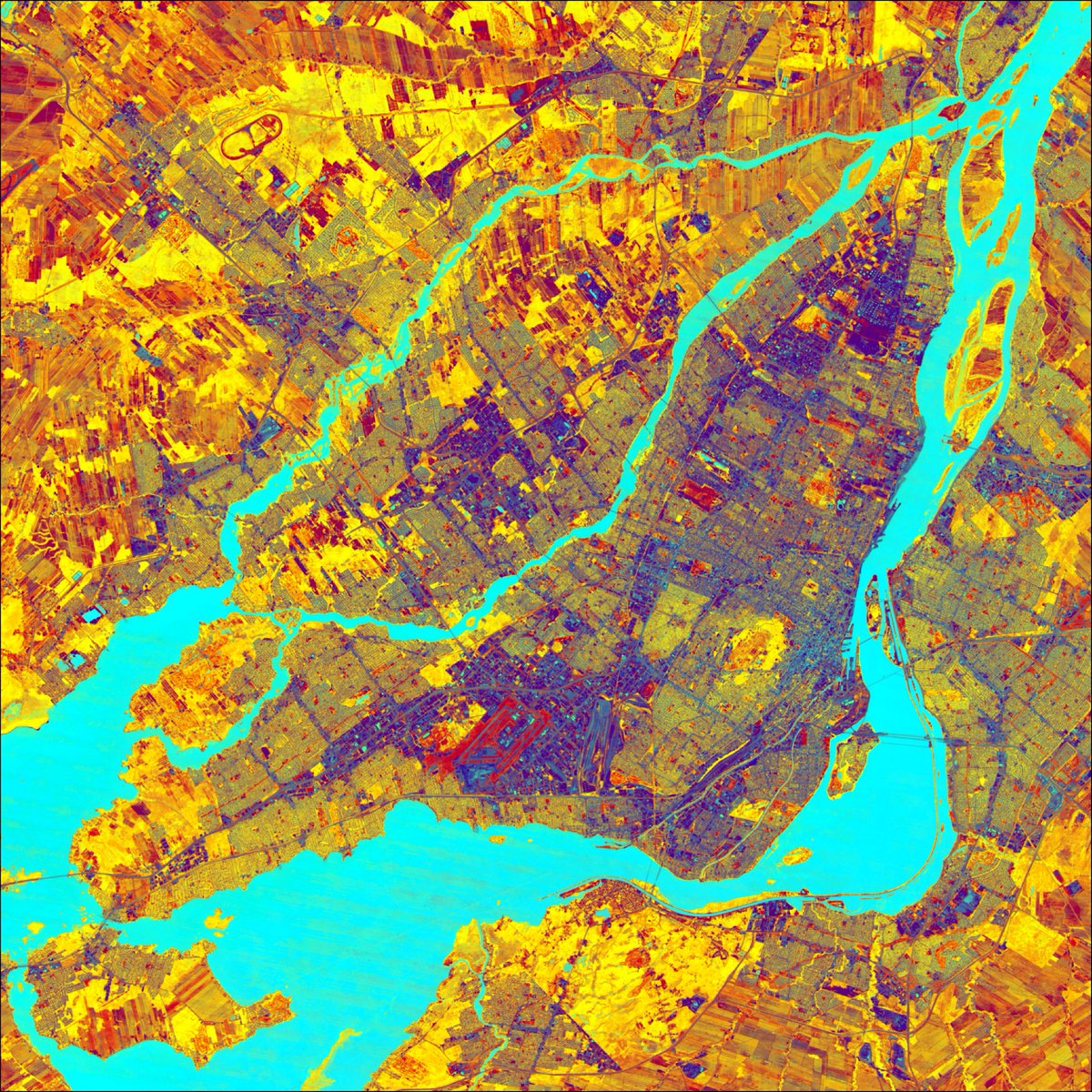 eliotsico's tweet photo. An island called home! 
I already miss my home city, Montreal.

#MTL #landsat #satellite #googleearthengine https://t.co/I7gZMdEtdy