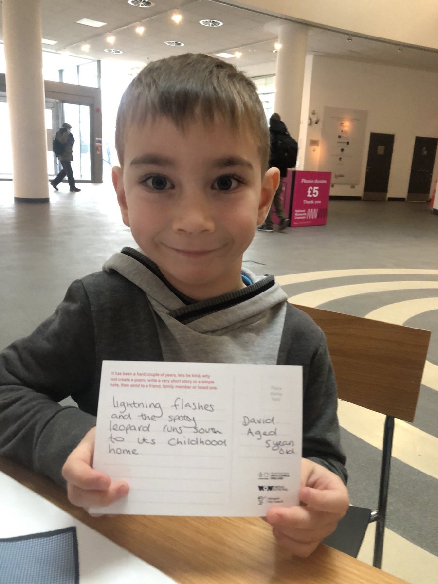 jamazon3's tweet photo. David wrote wonderfully with @WindowsProject_ @LiverpoolWrites #liverpoolmuseums while mum was at the Albert Dock https://t.co/SDeX8JQMlY