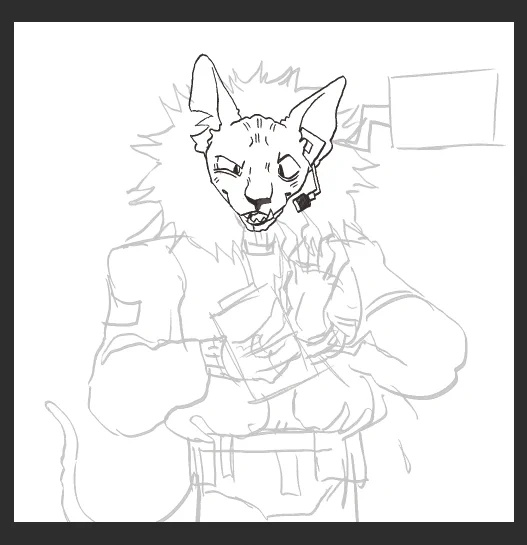 [ WIP ]

Space cat who is on my space dogs crew.. 