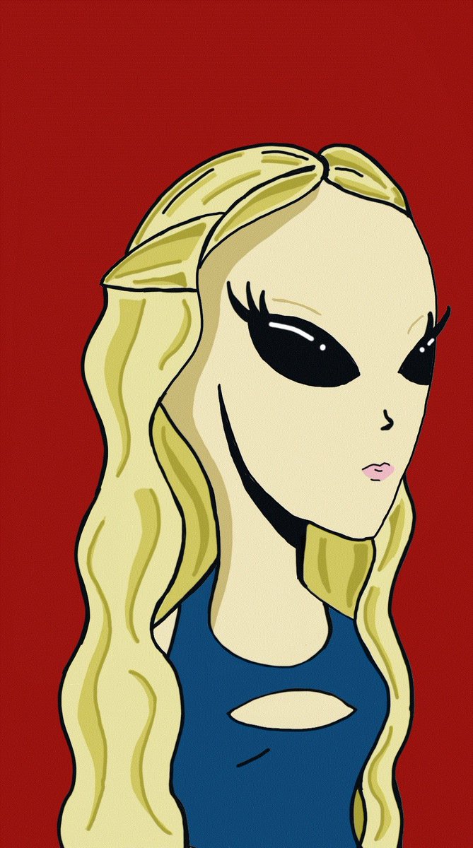 BakedAlienvibe's tweet photo. Alien Khaleesi available on rarible. Open for bids #rarible #NFTCommunity #NFTs https://t.co/wZimGvZZyJ