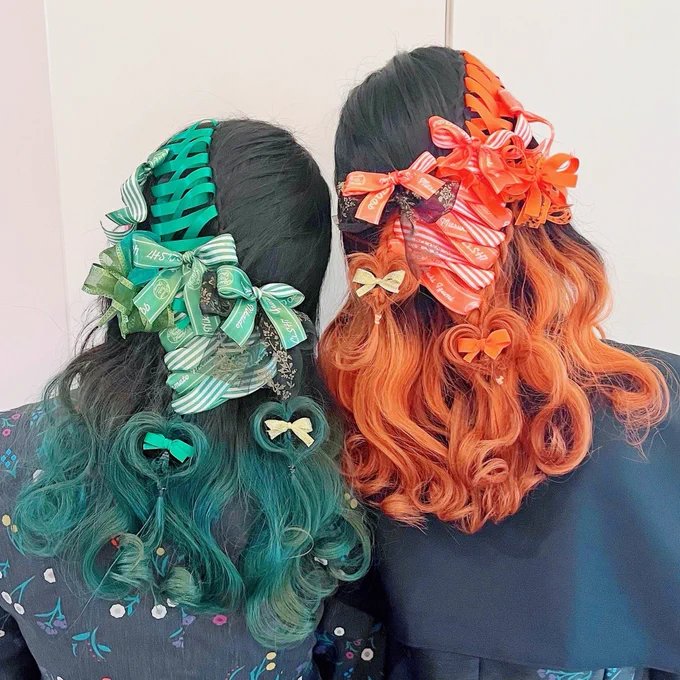 オプナナ参戦服〜!キービジュとダンマカモチーフでデザインして作った〜🥳ヘアメも可愛くしてもらって最高楽しかったです🌈 