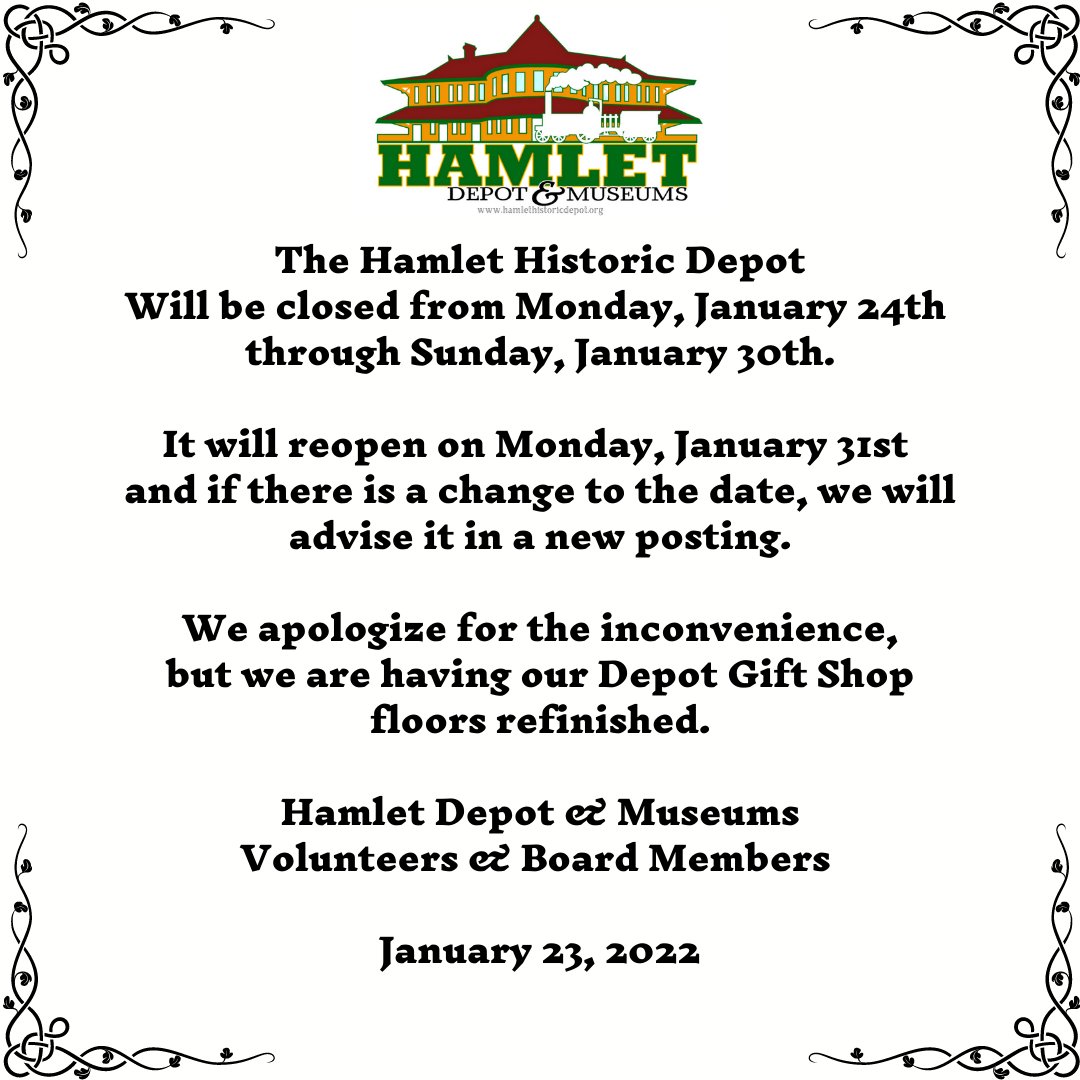 Hamlet Depot & Museums (@hamlet_depot) on Twitter photo 