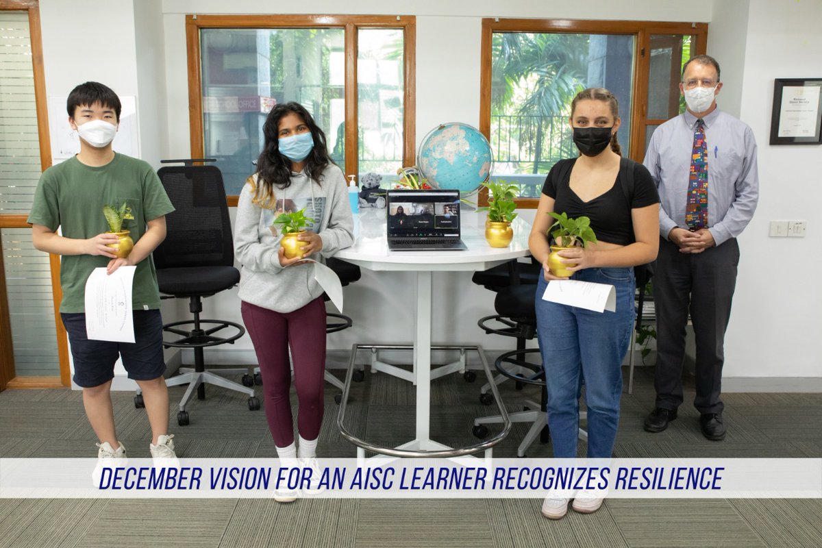 AISChennai's tweet image. Congrats to our Vision for an AISC Learner Honorees for December— this month honored Resilience. Resilient students demonstrate on-going commitment to their and our learning endeavours while practicing persistence and patience in all situations. 
#AISChennai #AISCLearner