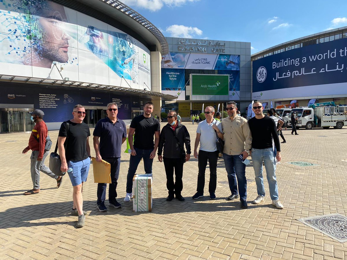 intersurgical's tweet photo. Our team have landed in Dubai and are getting ready for the next week at #ArabHealth2022. Come and see us in  Hall 2, Stand E19!

@arabhealthonline @UK_ABHI #ABHIUKPavilion #Intersurgical #respiratorycare #patientinterfaces #infectioncontrol https://t.co/mxGPz03Tr1