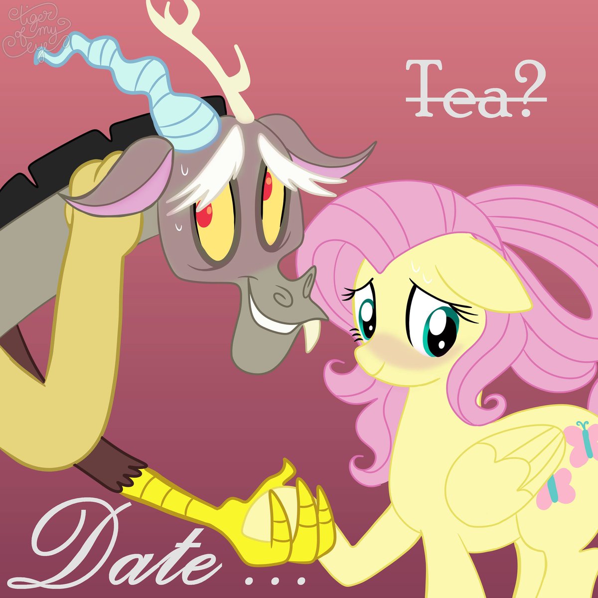 tigerofmyeye's tweet image. Fluttercord Week 2022 - Day 5: First Date

#fluttercord #fluttercordweek2022 #fluttershy #discordmlp #mlpfim