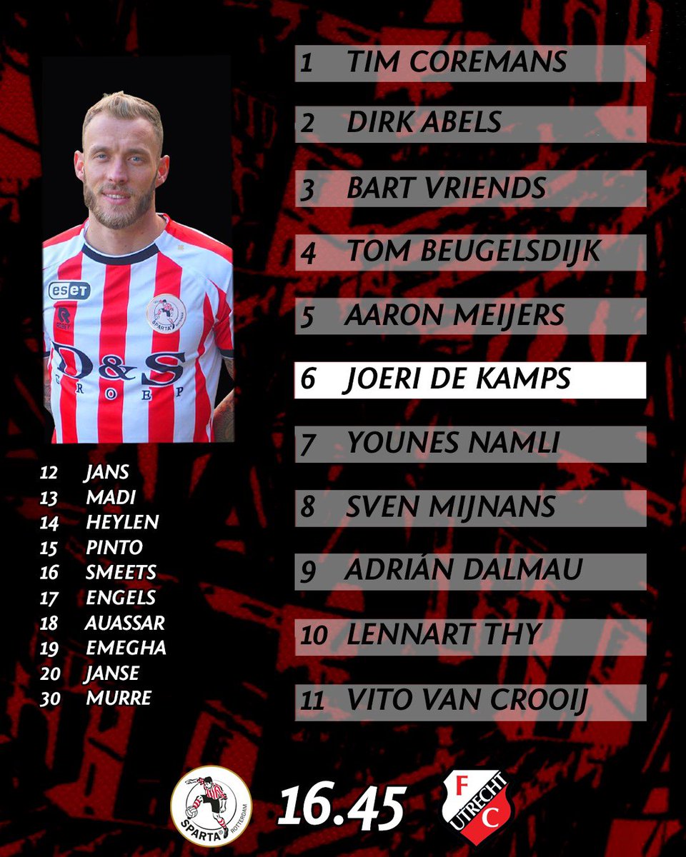 SpartaRotterdam's tweet photo. Joeri de Kamps debuteert
#spautr #SpartaRotterdam https://t.co/r8RIkmQ4o7