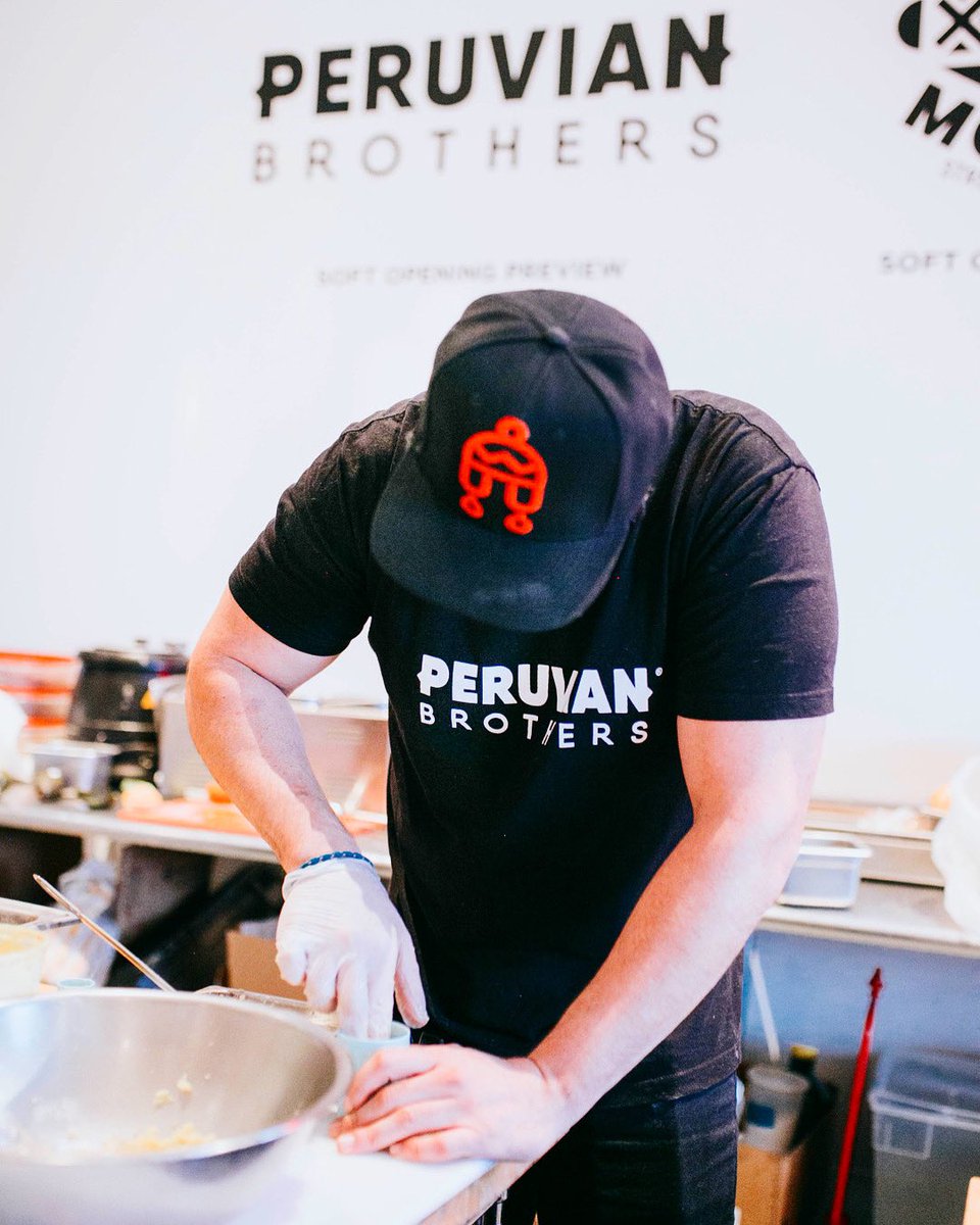 perubrothers's tweet photo. Behind the scenes with #ChefMario working on a catering order. Cooking Peruvian food takes a lot of love and sometimes extreme patience when you’re molding a causa de cangrejo. 🦀
Come visit us today at Peruvian Brothers @LaCosechaDC for a delicious meal for the whole family. https://t.co/2cxcTJ4XBN