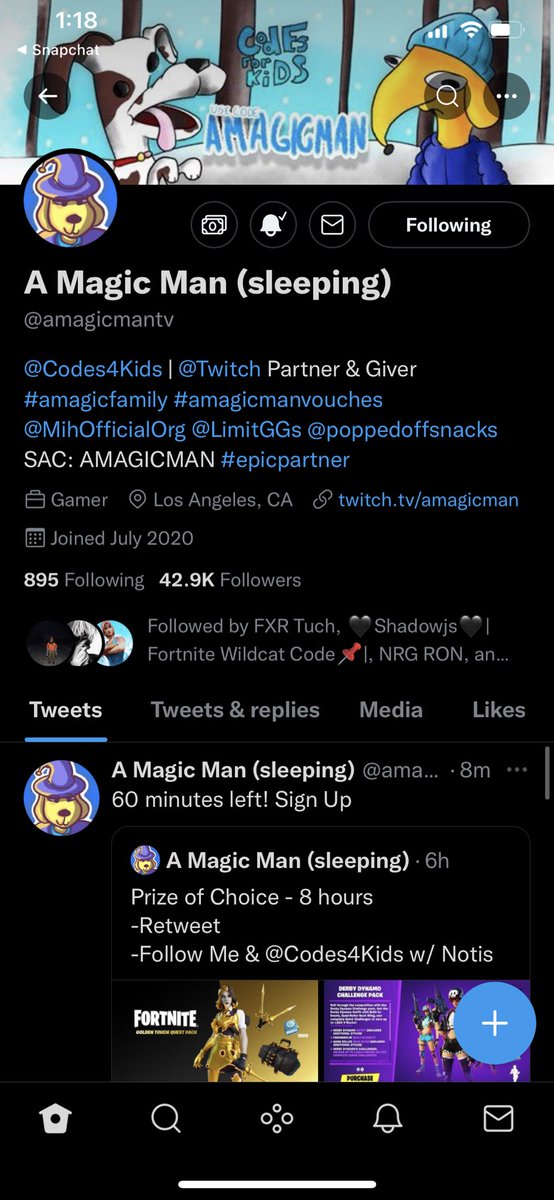 AJJACK132's tweet photo. @amagicmantv @Codes4Kids Done https://t.co/fI19yvbkaR
