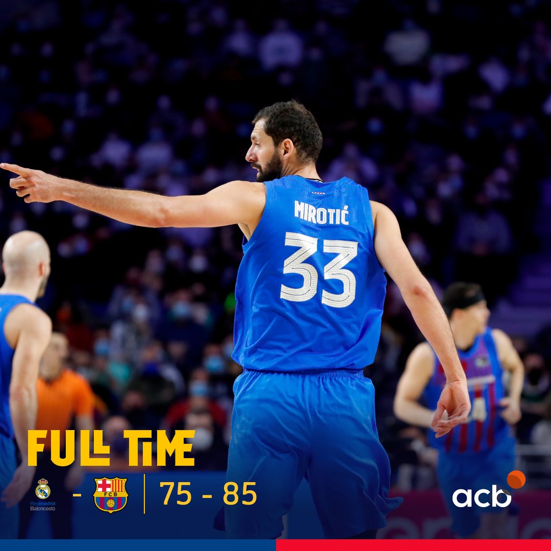 FCBbasket's tweet photo. 🚨 FINAL @RMBaloncesto 75-85 Barça
 
🔥🔵🔴 EL CLÀSSIC ÉS BLAUGRANA!

💪¡Nos llevamos el clásico del Wizink! The clásico is OURS!

🔵🔴#ForçaBarça! https://t.co/NNwKrpYyrw