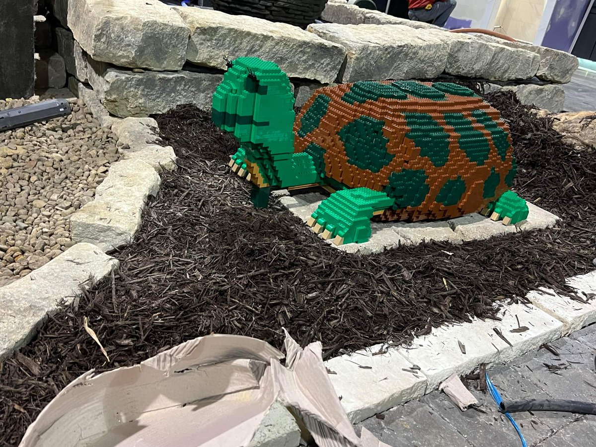 Did you see our giant #Lego turtle this weekend and the <a href="/KCHomeShows/">KC Home Shows</a>  Johnson County Home + Garden Show in <a href="/OverlandParkCC/">Overland Park Convention Center</a> 
Our turtle will be at the KC Remodel &amp; Garden Show 4-6 Feb &amp; at our Lego Showcase on 5 March at the Olathe Indian Creek Library! #kcbricklabshowcase22