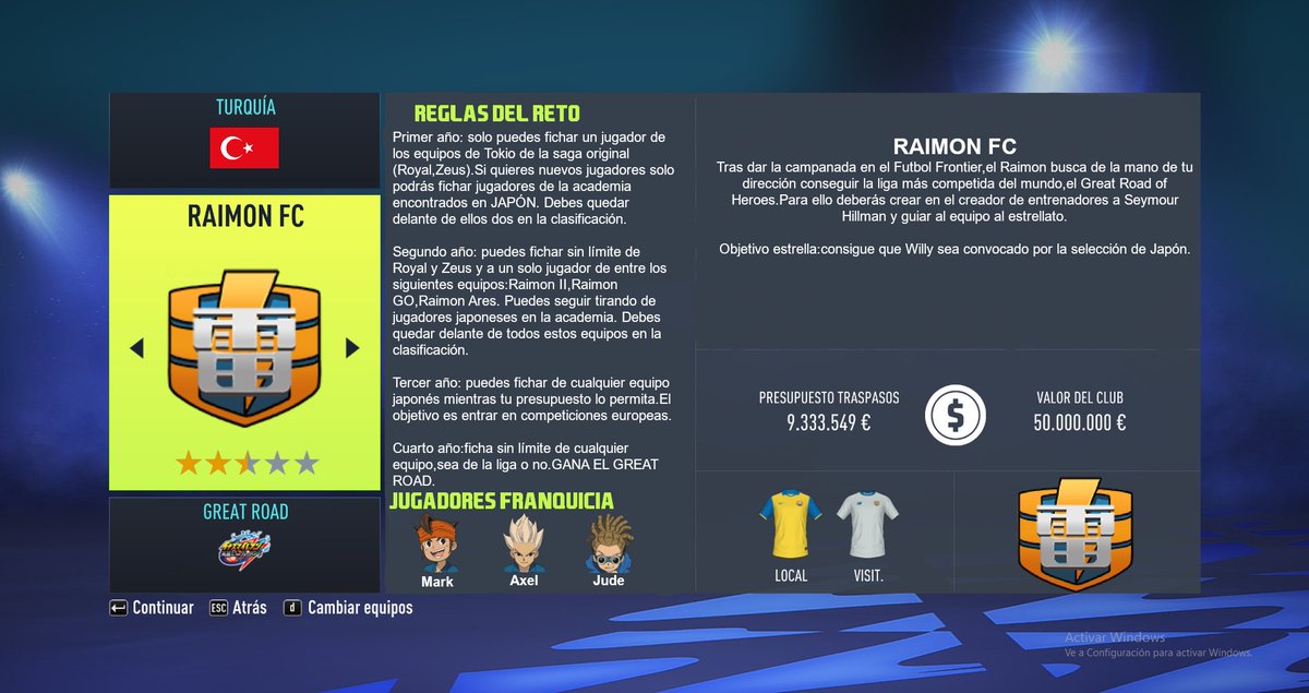 InazumaxFifa's tweet photo. Para celebrar que el mod ya está listo para salida,estrenamos el primer reto en torno a él para los que queráis jugar con un club auténtico.
RETO RAIMON FC
Esta es una idea basada en los retos que propone la cuenta @clubmodocarrera https://t.co/mQNk2jmtg2