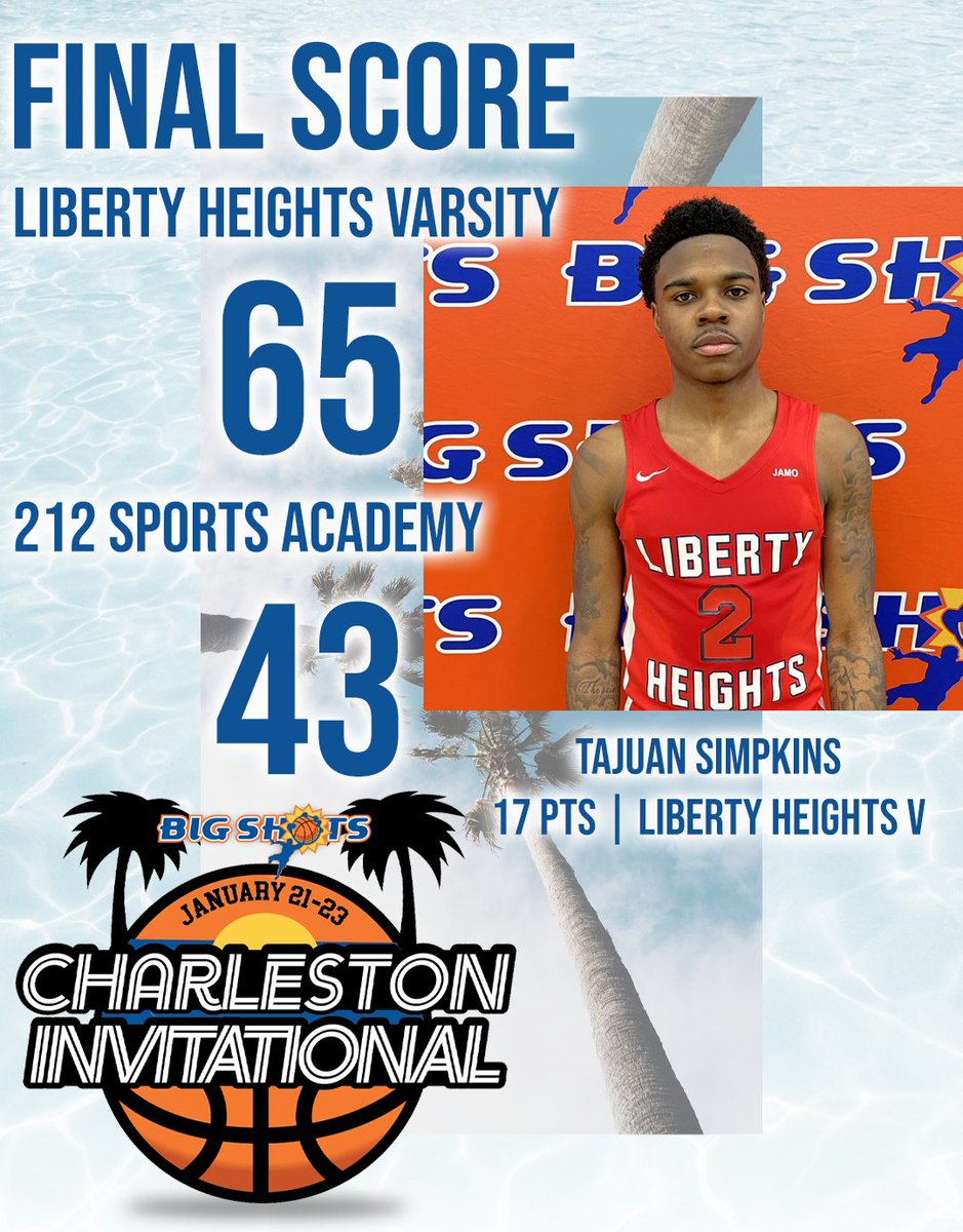 BIG SH🏀TS (@bigshotsglobal) on Twitter photo MVP goes to Tajuan Simpkins with 17 points for <a href="/LHAIbasketball/">LibertyHeightsHoops</a> ! #BIGSHOTS #CharlestonInvitational MVP goes to Tajuan Simpkins with 17 points for <a href="/LHAIbasketball/">LibertyHeightsHoops</a> ! #BIGSHOTS #CharlestonInvitational