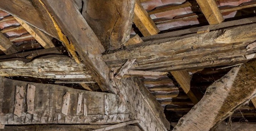 VArchGroup's tweet photo. 'Joints in Timber Framing' - a webinar by Tony Harding looking at carpentry in some early Dunster houses. Thursday 27 January at 7.30pm, organised by Somerset Archaeological and Natural History Society. Free but donations welcome. Details at https://t.co/F9Xt0KJpXg. https://t.co/gVOntIMMQC