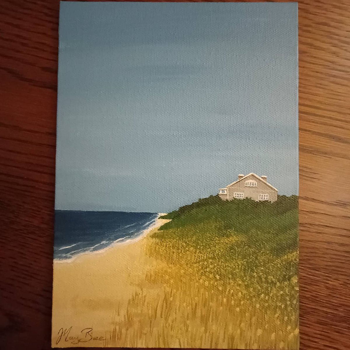 WhereTheyMayBe's tweet photo. A little place alone on the coast, in the quiet and the peace where I wish I was #acrylicpainting #artwork #seaside #beach https://t.co/9WqRRRiOyj