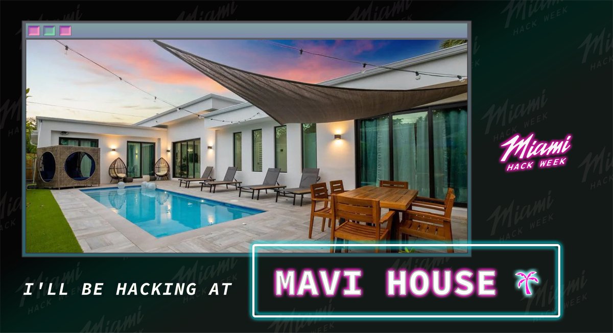 ReginaldLiger's tweet photo. It's @MiamiHackWeek and I'll be hacking at Mavi House. Looking forward to this experience. #firsttimehacker #MiamiHackWeek https://t.co/mGuXZM15GN
