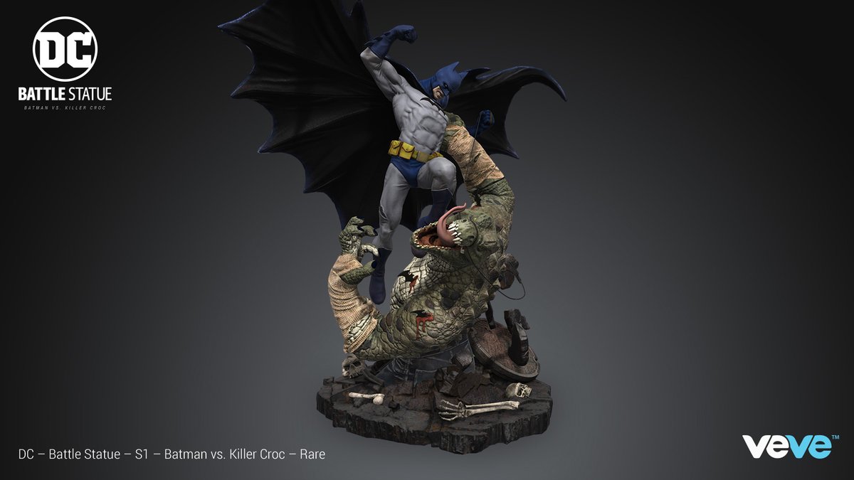 veve_official's tweet photo. 30 MINUTES!

DC Battle Statue #Batman vs. Killer Croc drops in premium digital collectible format at 8 AM PT!

Details: https://t.co/CtYxWlDAzl https://t.co/Tv1NGc6IWS