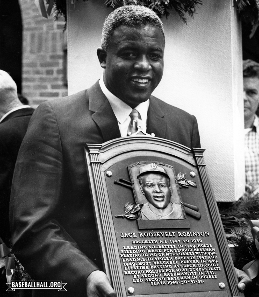1962 Hall of Fame Induction Collector Plaque w/8x10 Photo Jackie Robinson  BOB FELLER