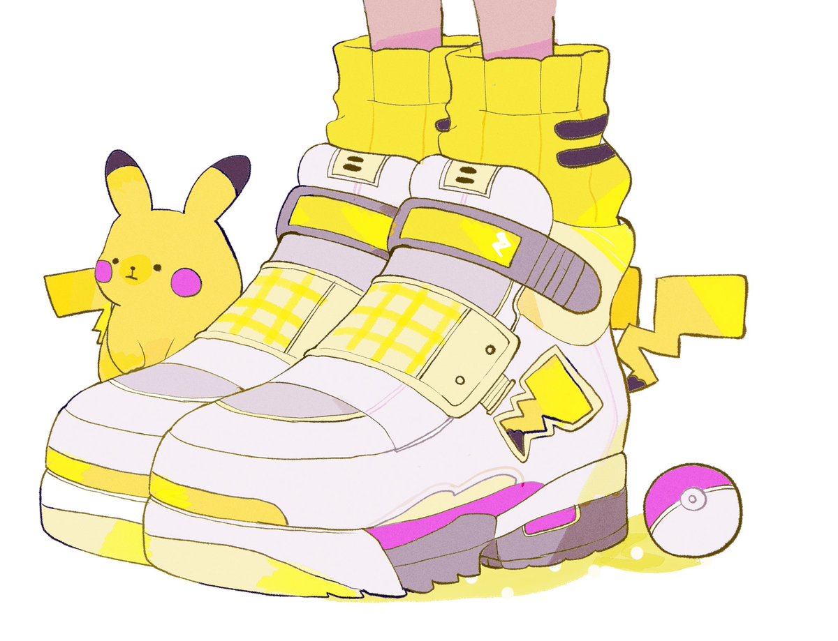 ピカチュウ 「💛⚡️pikachu sneaker ⚡️💛 」|ペパーミントのイラスト