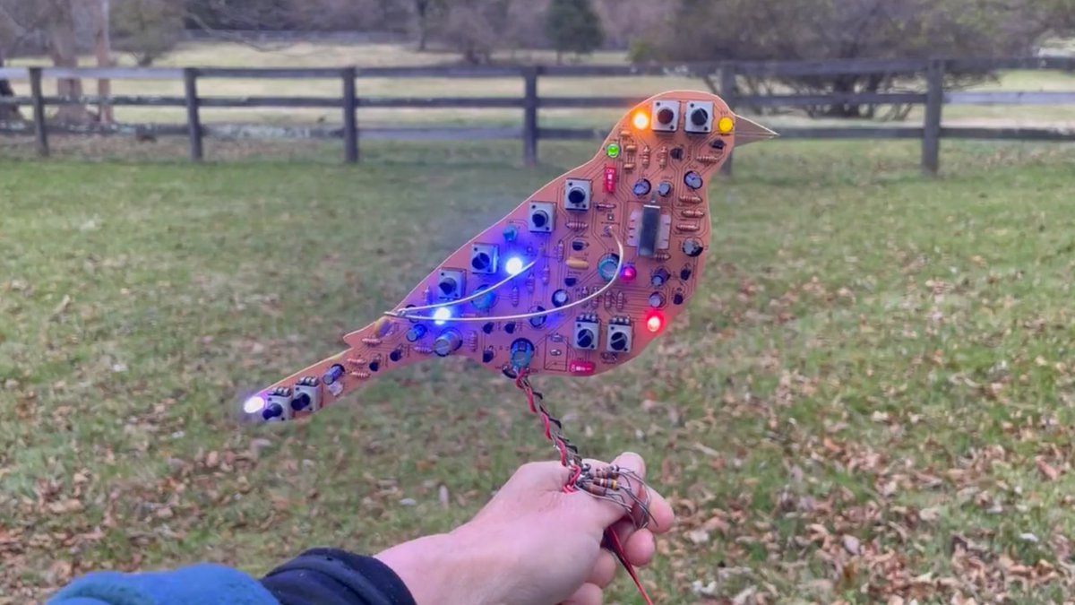 gzunigah's tweet image. Printed Circuit Bird Family Calls For Us To Consider Analog hackaday.com/2022/01/23/pri… #Art #MusicalHacks #analog