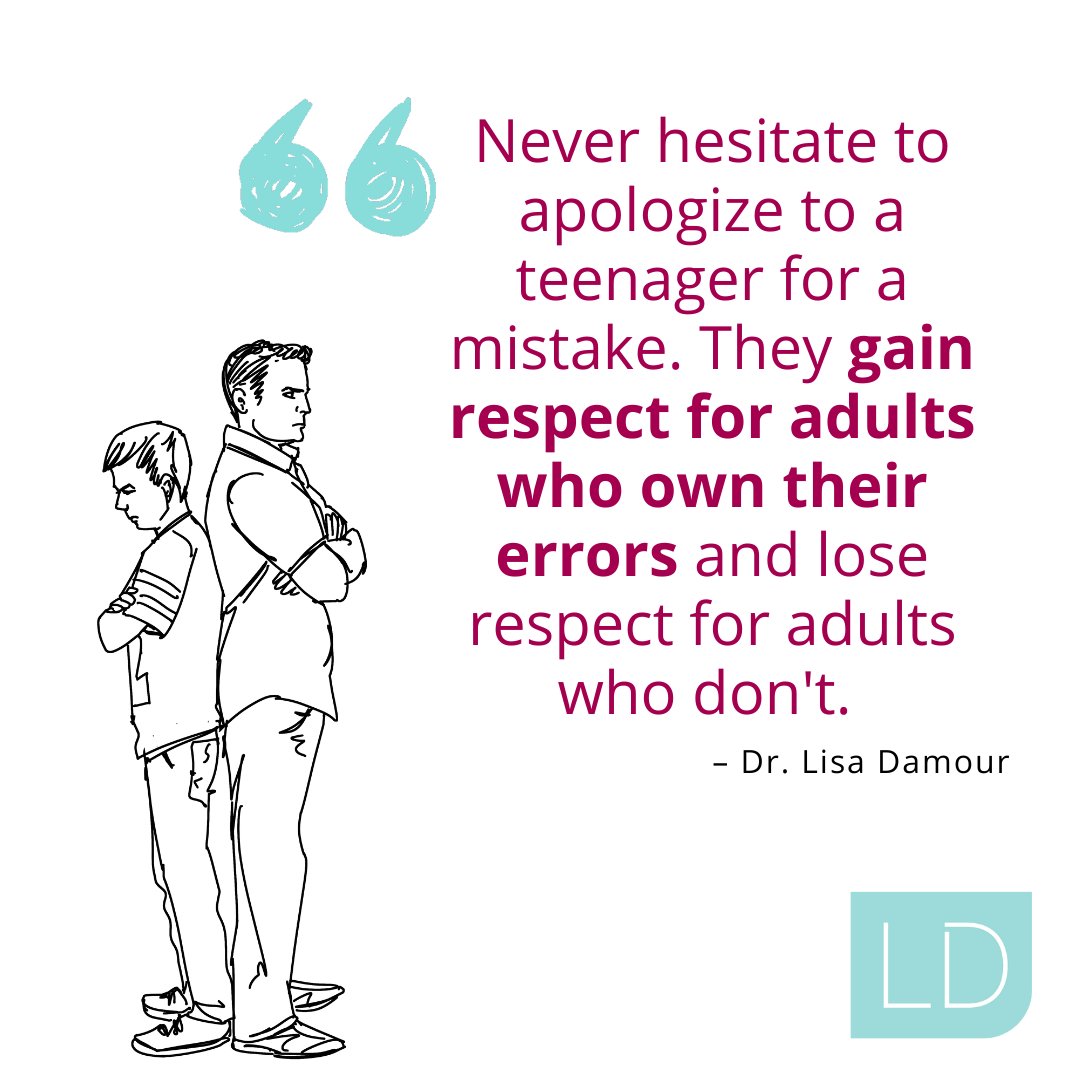 LDamour's tweet photo. Adults sometimes worry that they'll compromise their authority if they admit mistakes to teens. In fact, it's the opposite. Teens know when we're in the wrong and appreciate it when we own our errors. https://t.co/Txe6r2KpD4