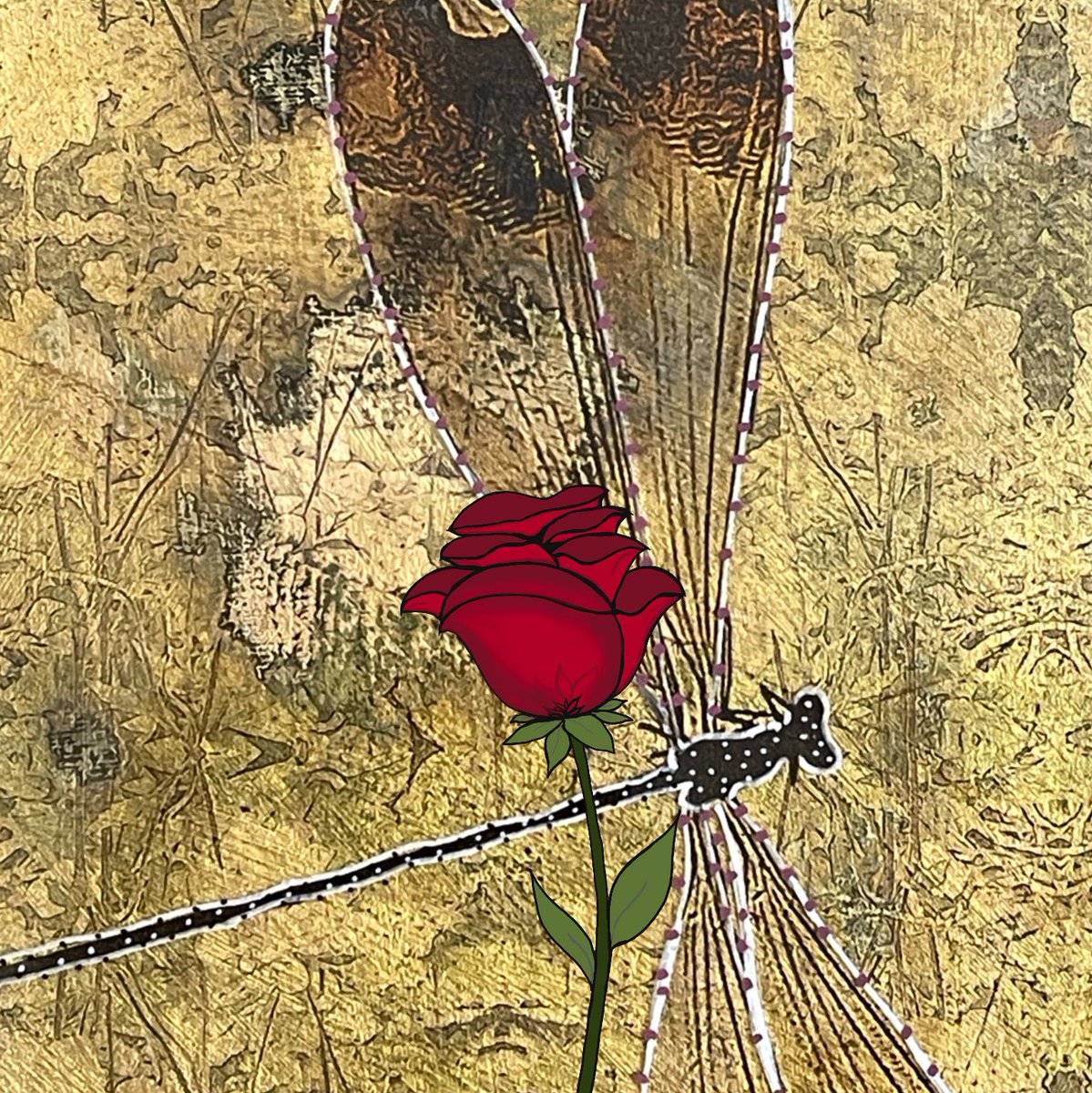 Rose #309
“Dragonflies, butterflies, flowers, insects and roses are some of the vocabularies of my art works. Nature and especially forests with undulating lichen covered rocks are their true birthplace.” - Sirpa 
#rosenft