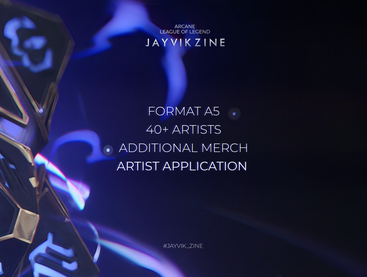 jayvik_zine's tweet photo. Hello to y'all, jayvik shippers! We are fanzine dedicated to Jayce and Viktor. Our artist application form is open:

✸ https://t.co/Cx6bipYdkn ✸

We would be really grateful for your RTs ✨
#jayvik_zine #jayvik #arcane #leagueoflegends #jayce #viktor https://t.co/5vwCaSETVL