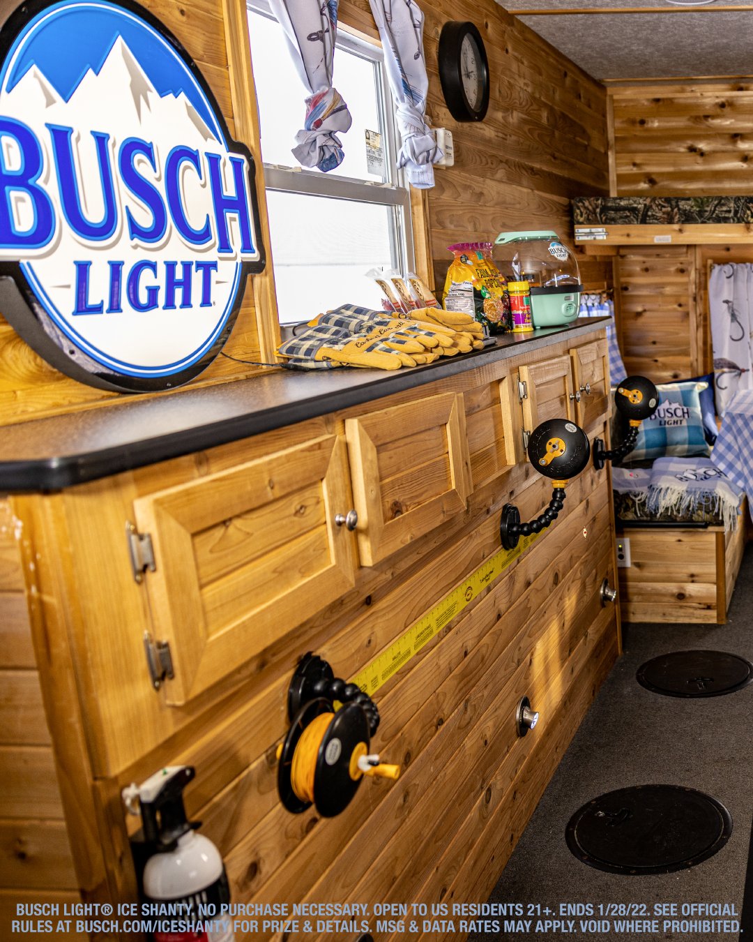 Busch Beer on X: ❄️ WIN A STAY IN THE BUSCH LIGHT ICE SHANTY 🐟 You and a  friend could be reelin' in big fish and cold beer straight from our ice