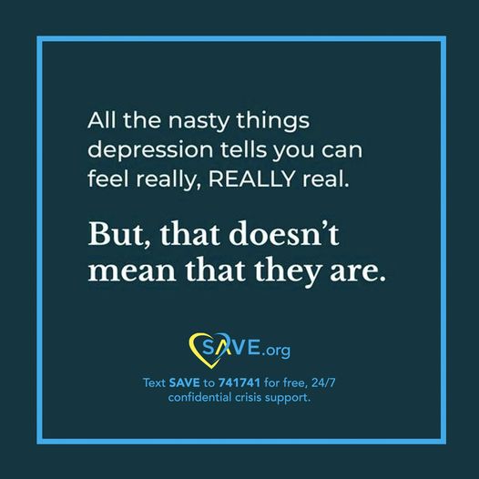 Depression is a liar.