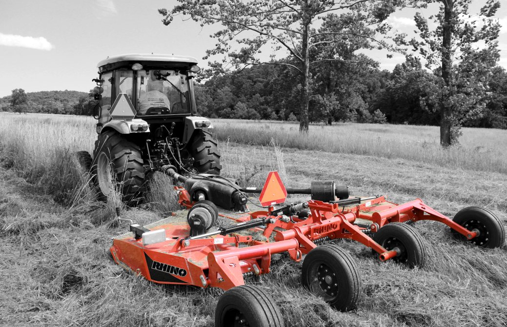 Don't let the small size of the RhinoAg TS10 deceive you - with a 120" cutting width and 1/2" x 3" blades, the TS10 is prepared to take on brush up to a full 2" in diameter. We have 2 on order, give us a call!