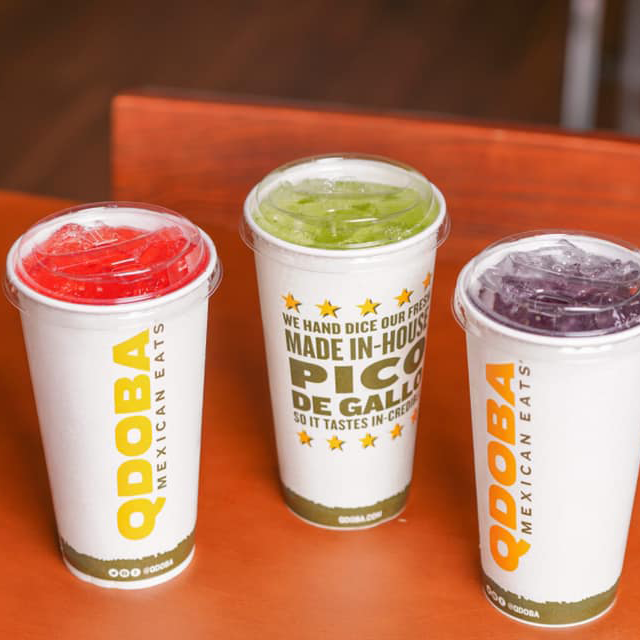 QdobaTn's tweet photo. Did you know we switched to non-straw lids for our drinks? Trying to do our part! https://t.co/IQKle8HX0U