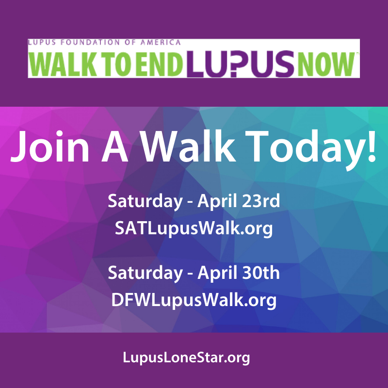 LupusLoneStar's tweet photo. Join the San Antonio or DFW Walk To End Lupus Now™. Register, start your team and start fundraising! https://t.co/kiCxoMc2i4
#LFALS #lupuslonestar #walktoendlupusnow #lupuswalk #sanantoniolupuswalk #dfwlupuswalk #walkforacure #research #education #support #advocacy https://t.co/OpoPfKVEvn
