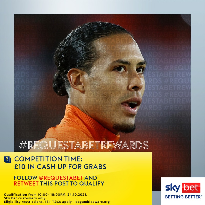 RequestABet's tweet photo. 🎁 𝗖𝗢𝗠𝗣𝗘𝗧𝗜𝗧𝗜𝗢𝗡 𝗧𝗜𝗠𝗘!

🔁 Simply follow and RT this #RequestABetRewards post to qualify

🤝 We'll be giving away an additional £10 for every 200 retweets

🤞 Winners will be announced at 18:00. Good luck!