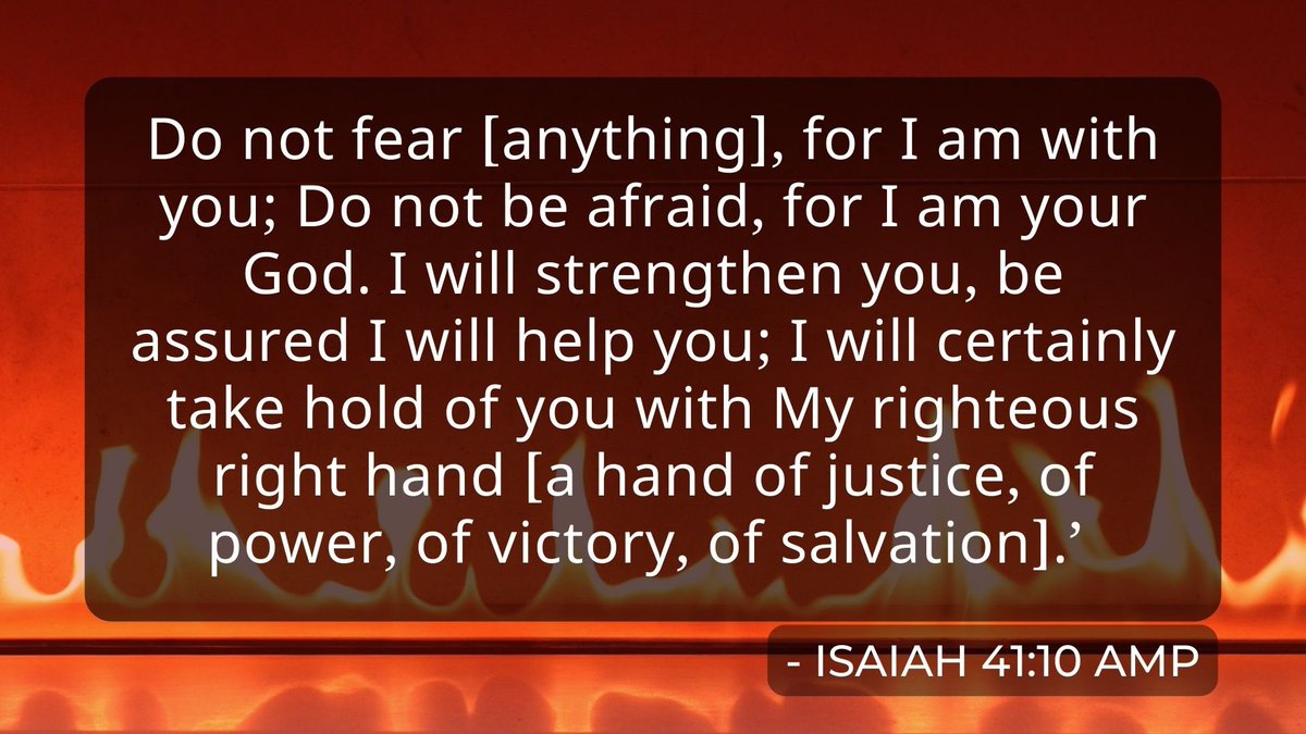 globalimpactatl's tweet photo. Do not fear [anything], for I am with you; Do not be afraid, for I am your God. I will strengthen you, be assured I will help you; I will certainly take hold of you with My righteous right hand [a hand of justice, of power, of victory, of salvation].’ - Isaiah 41:10 AMP #22reset https://t.co/Tl7zvgSO9A