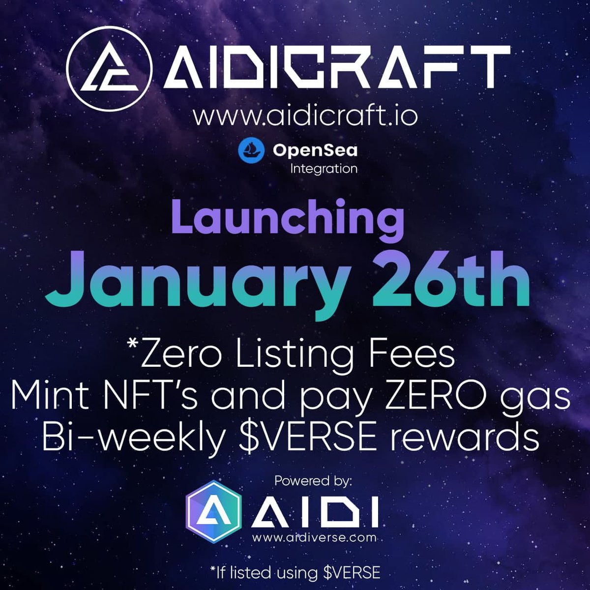 AidiToken's tweet image. Get front page before it's too late! #AidiCraft launching on the 26th! Free to mint and no listing fees for sellers, don't miss out on this opportunity!
aidiverse.com

#NFT #AidiFinance #Crypto #art