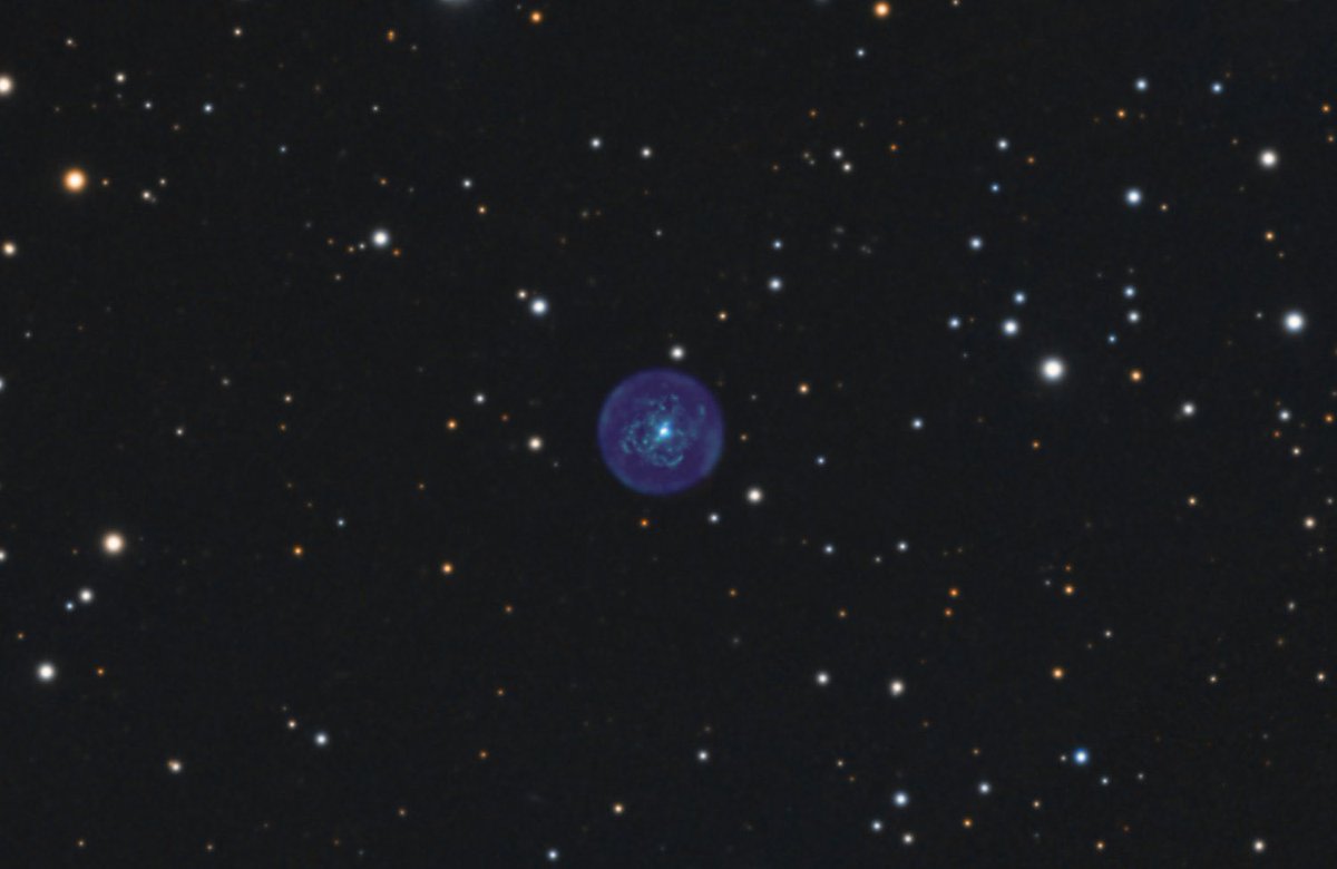 Abell 30 is a small extremely faint  pneb located approximately 5,500 light-years away in the  constellation of Cancer. . Scopes: APM TMB LZOS 152 Refractors Cameras: QSI6120wsg8Mount: 10Micron GM2000 HPSA total of 102 hours image capture (HaOIIIRGB)

Copyright: Peter Goodhew