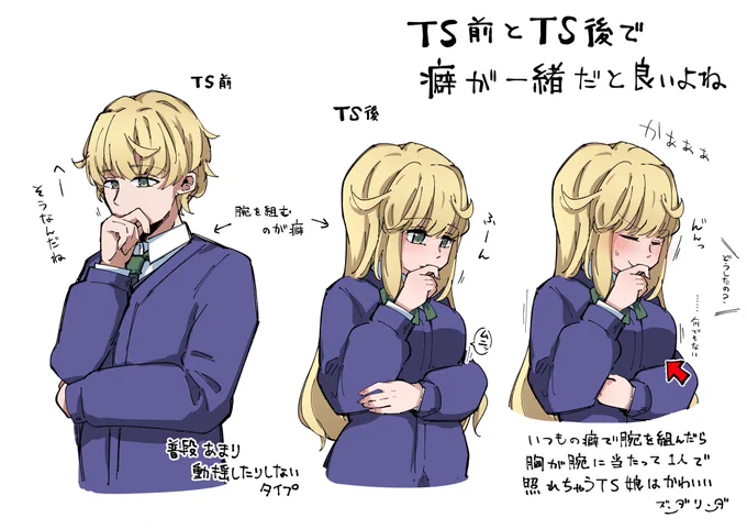 TS娘の男時代からの連続性とギャップを同時に感じたいという話です 