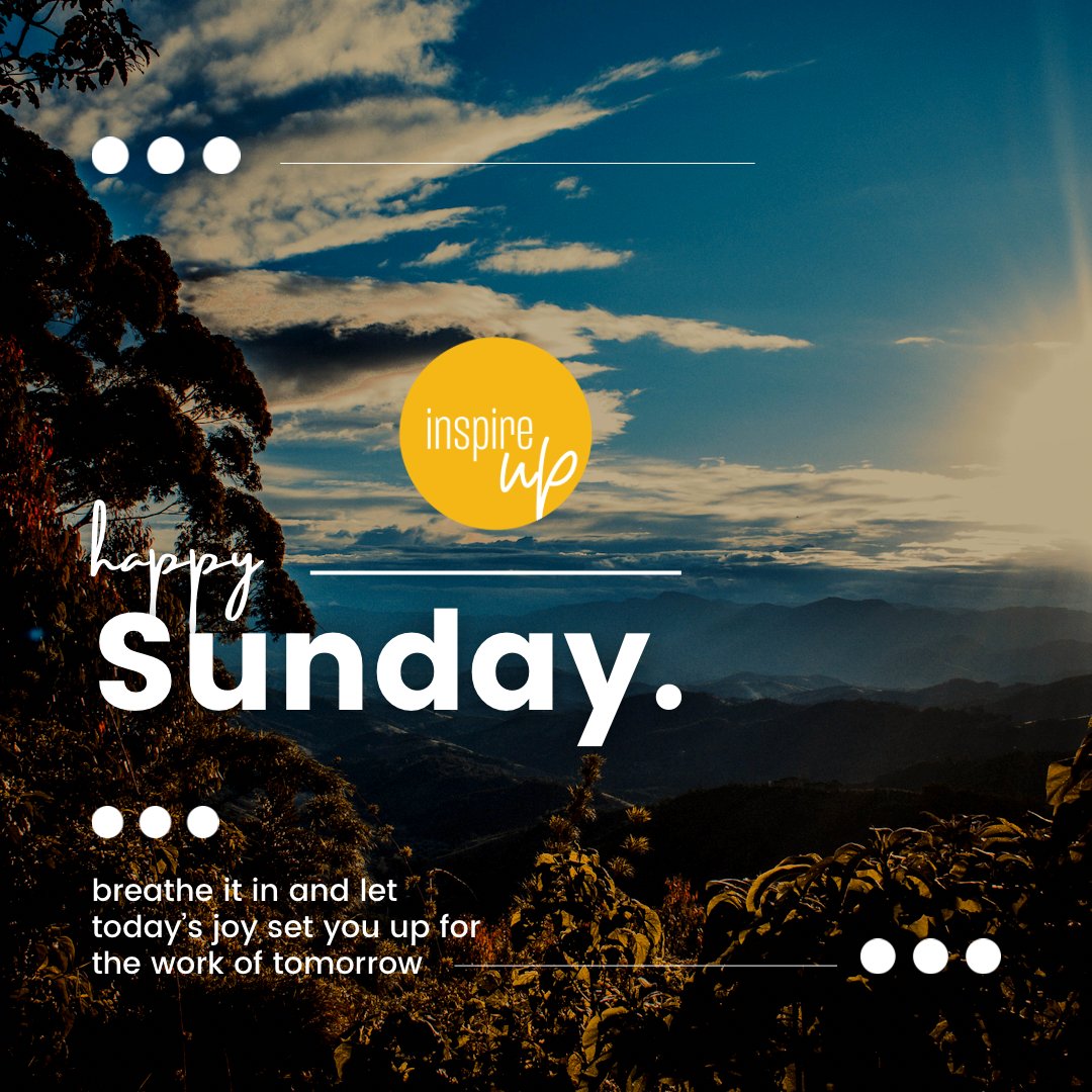InspireUpFdtn's tweet photo. Hello friends! We hope today brings you all the good things and helps you reset your mind for tomorrow’s goals. The work can wait, your hearts and minds need today. ♥️
.
.
#thatswhatiloveaboutsundays #inspireup #sparkandinspire #rest #rejuvinate #reset #sundaymood #instagramfun https://t.co/bPR4G64Axi