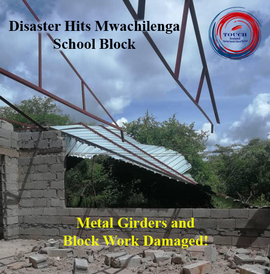 ireland_touch's tweet photo. Disaster Hits Mwachilenga School Block - Metal Girders and some Block Work Damaged!
This is an extremely poor area where the local community try to help themselves to educate their children. 
https://t.co/QG4FBJDSKr https://t.co/2OKA5IOGlN
