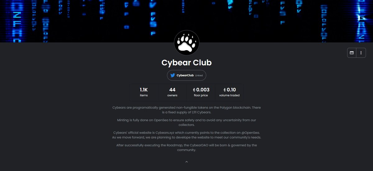 Cybear Club - OG Polygon NFTs tweet media