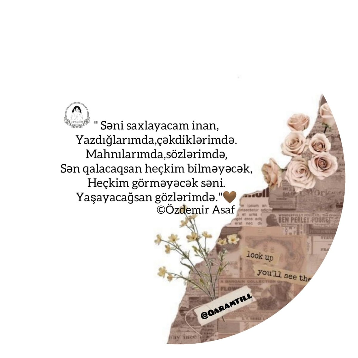 İnstagram da "Qaramtill" səhifəsini follow etməyi unutmayın🌝♥️