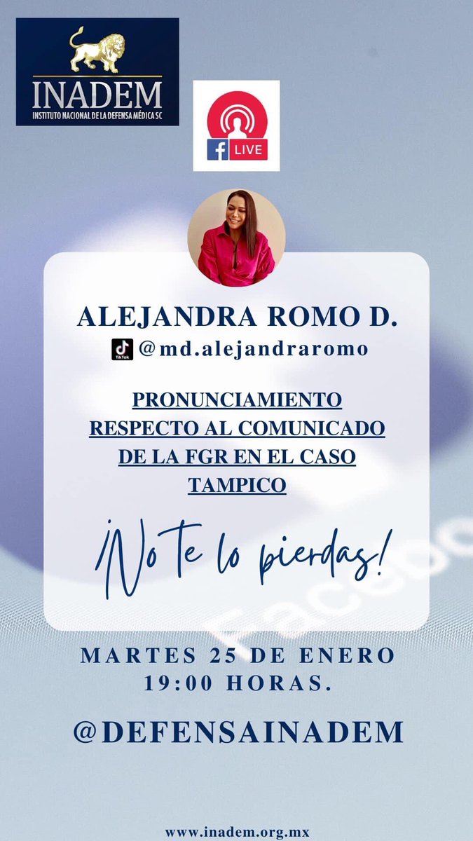 No te pierdas este martes nuestro Live a través de nuestra FanPage en FaceBook. Resolveremos TODAS tus dudas respecto a la detención de Tampico. Te esperamos #Rt #PREVENCIÓN #DefensaMédica