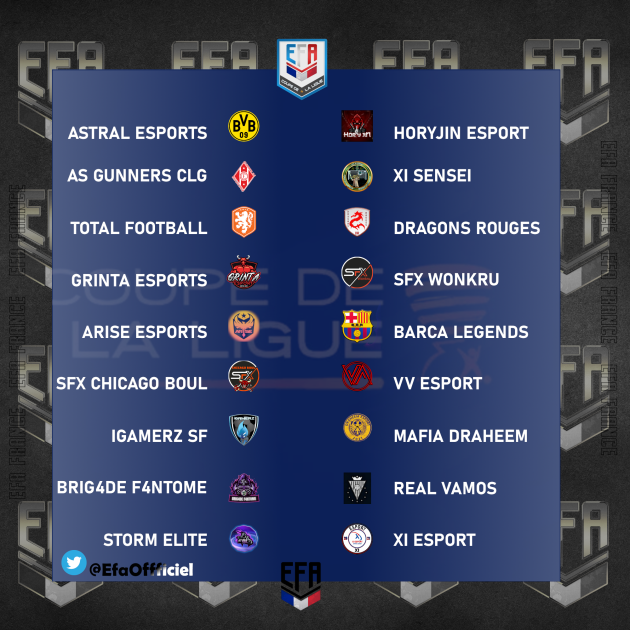 Apres un premier tour surprenant en coupe de la ligue ,nous vous donnons rdv jeudi pour le 2eme tour voici le programme avec de très belle affiche a venir!  Bonne chance a tous